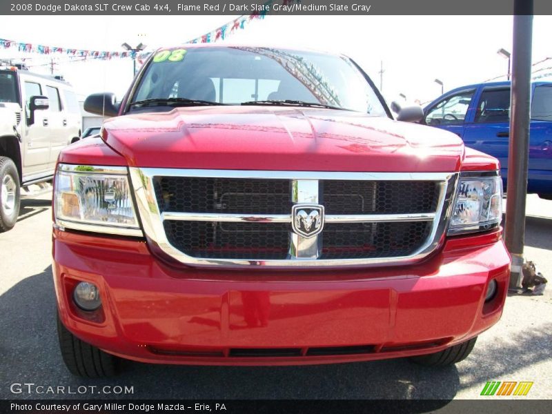 Flame Red / Dark Slate Gray/Medium Slate Gray 2008 Dodge Dakota SLT Crew Cab 4x4