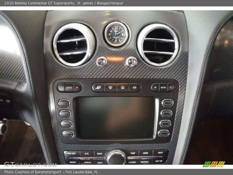 Controls of 2010 Continental GT Supersports