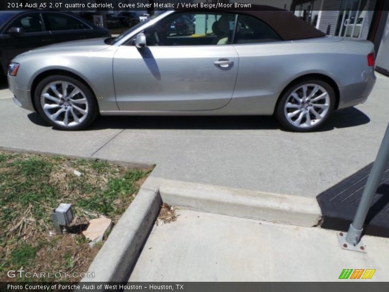 Cuvee Silver Metallic / Velvet Beige/Moor Brown 2014 Audi A5 2.0T quattro Cabriolet