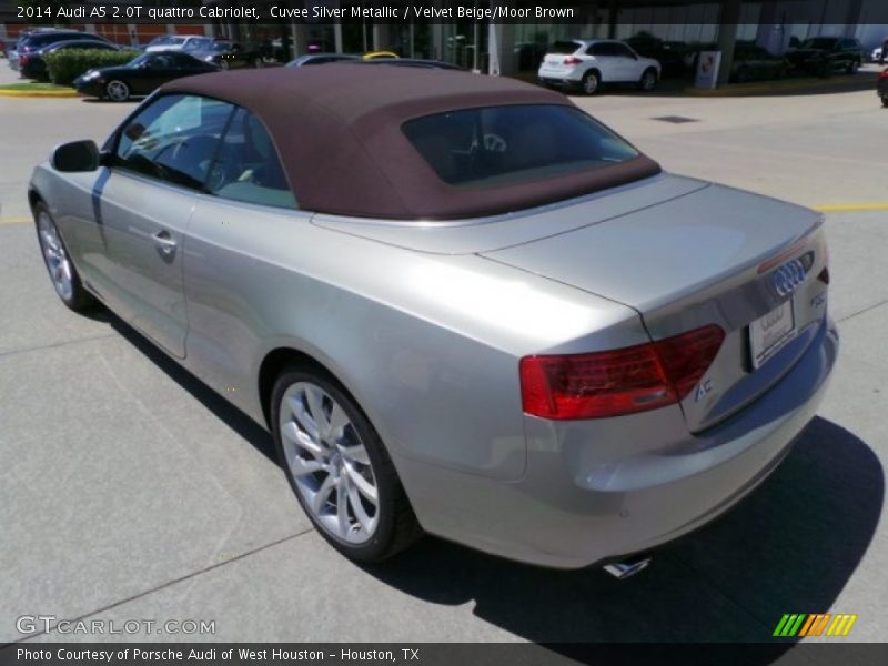 Cuvee Silver Metallic / Velvet Beige/Moor Brown 2014 Audi A5 2.0T quattro Cabriolet