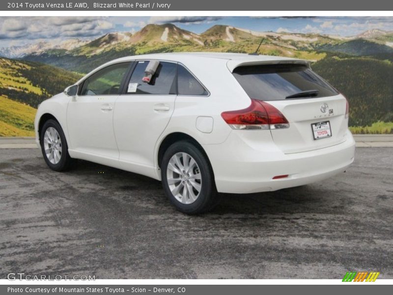 Blizzard White Pearl / Ivory 2014 Toyota Venza LE AWD