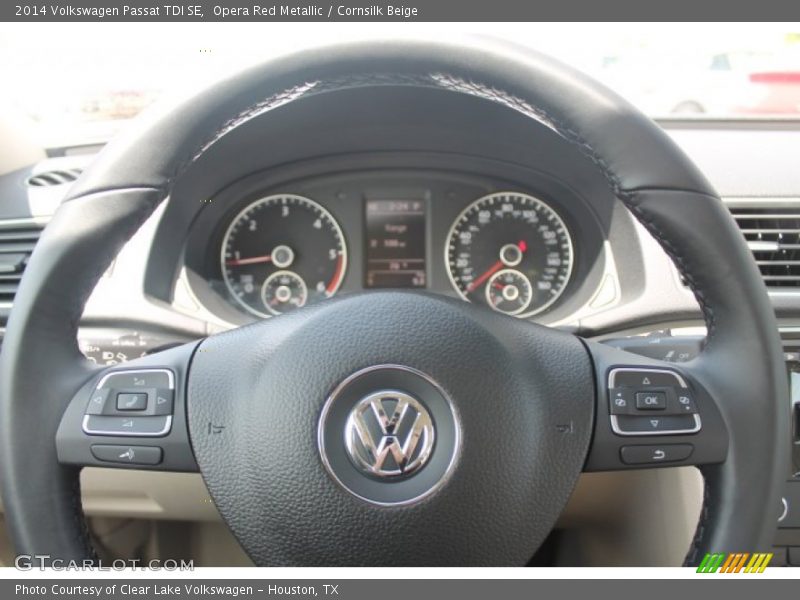 Opera Red Metallic / Cornsilk Beige 2014 Volkswagen Passat TDI SE