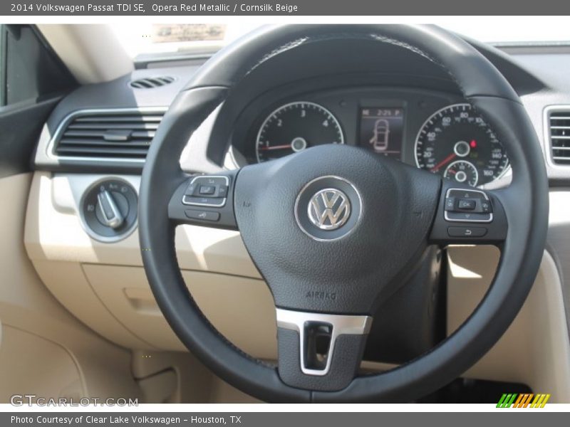 Opera Red Metallic / Cornsilk Beige 2014 Volkswagen Passat TDI SE