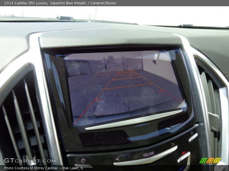 Sapphire Blue Metallic / Caramel/Ebony 2014 Cadillac SRX Luxury