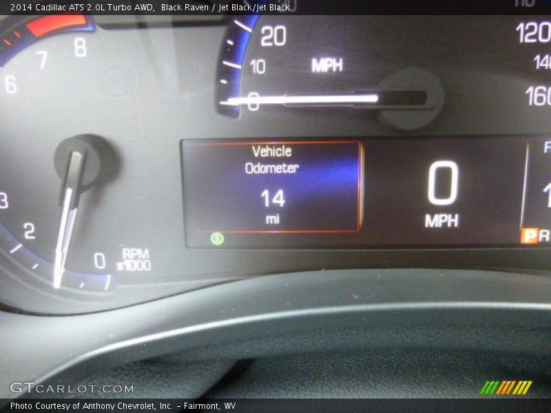 Black Raven / Jet Black/Jet Black 2014 Cadillac ATS 2.0L Turbo AWD
