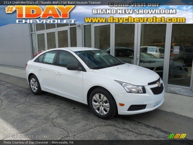 Summit White / Jet Black/Medium Titanium 2014 Chevrolet Cruze LS