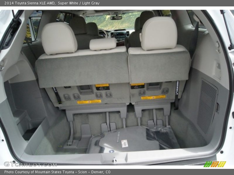 Super White / Light Gray 2014 Toyota Sienna XLE AWD