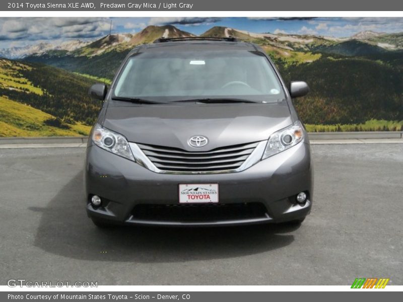 Predawn Gray Mica / Light Gray 2014 Toyota Sienna XLE AWD