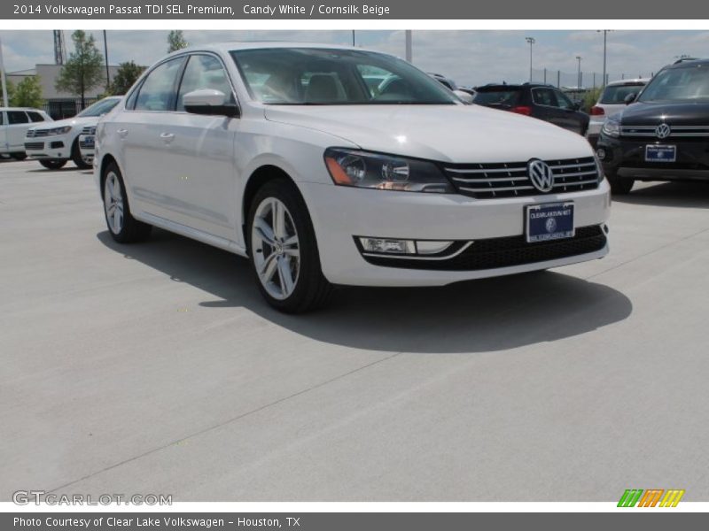 Candy White / Cornsilk Beige 2014 Volkswagen Passat TDI SEL Premium