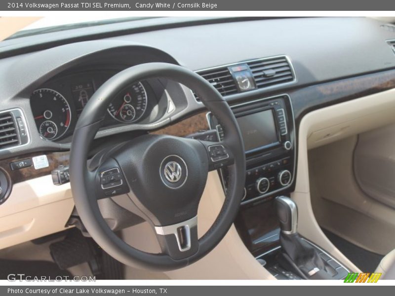 Candy White / Cornsilk Beige 2014 Volkswagen Passat TDI SEL Premium