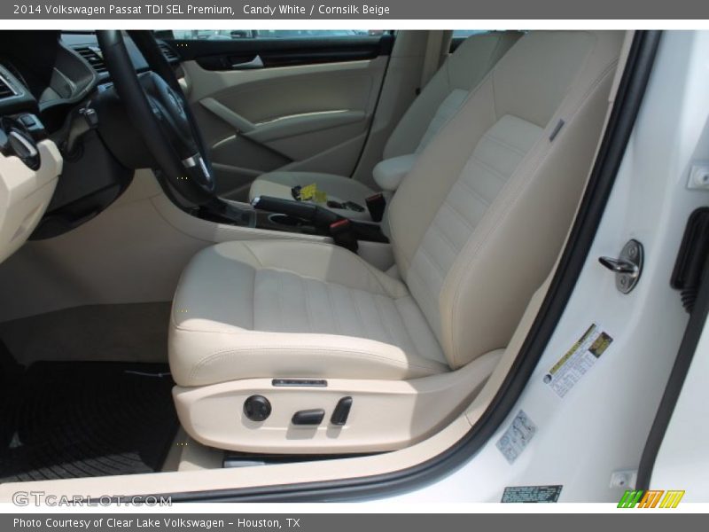 Candy White / Cornsilk Beige 2014 Volkswagen Passat TDI SEL Premium