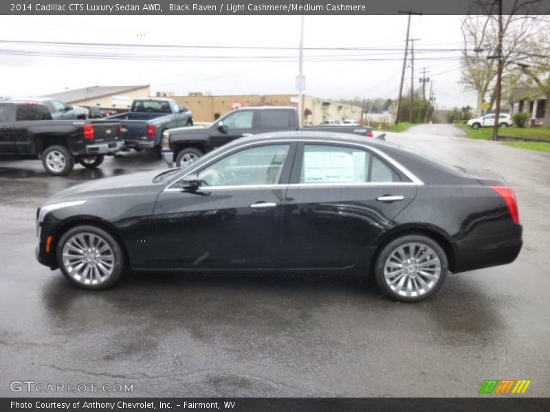 Black Raven / Light Cashmere/Medium Cashmere 2014 Cadillac CTS Luxury Sedan AWD
