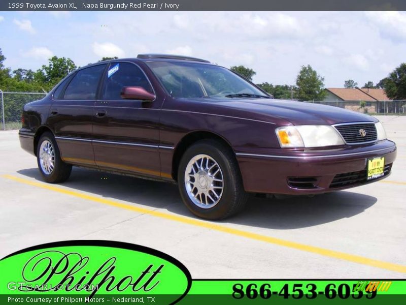 Napa Burgundy Red Pearl / Ivory 1999 Toyota Avalon XL