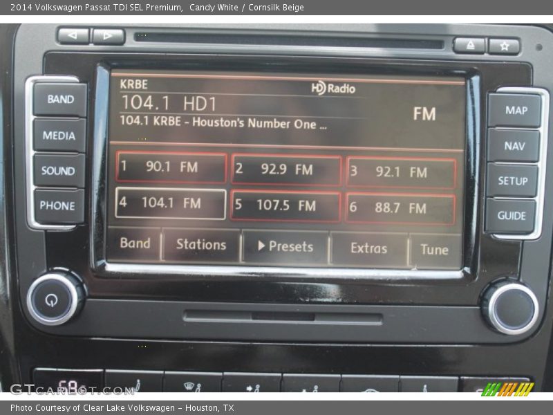 Candy White / Cornsilk Beige 2014 Volkswagen Passat TDI SEL Premium