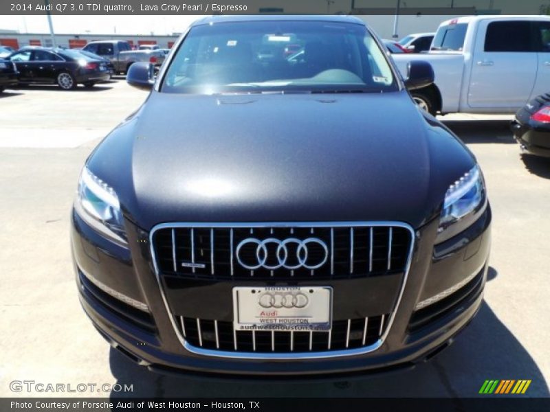 Lava Gray Pearl / Espresso 2014 Audi Q7 3.0 TDI quattro