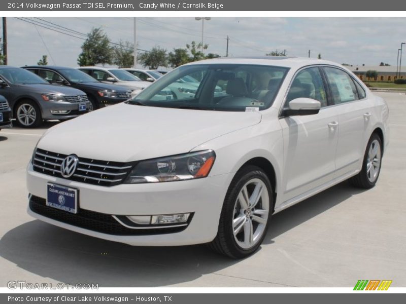 Candy White / Cornsilk Beige 2014 Volkswagen Passat TDI SEL Premium