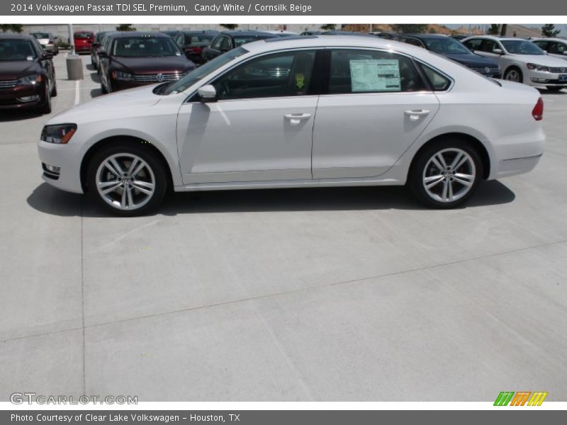 Candy White / Cornsilk Beige 2014 Volkswagen Passat TDI SEL Premium