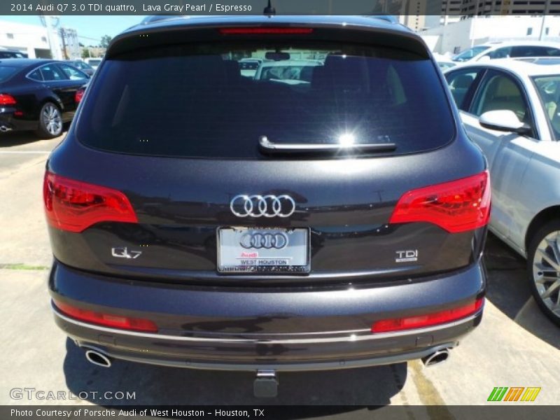 Lava Gray Pearl / Espresso 2014 Audi Q7 3.0 TDI quattro