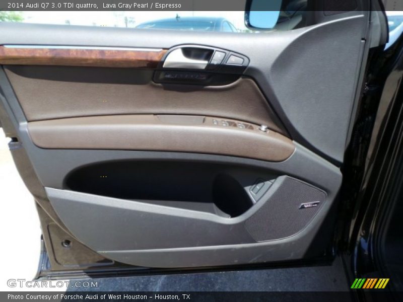 Lava Gray Pearl / Espresso 2014 Audi Q7 3.0 TDI quattro