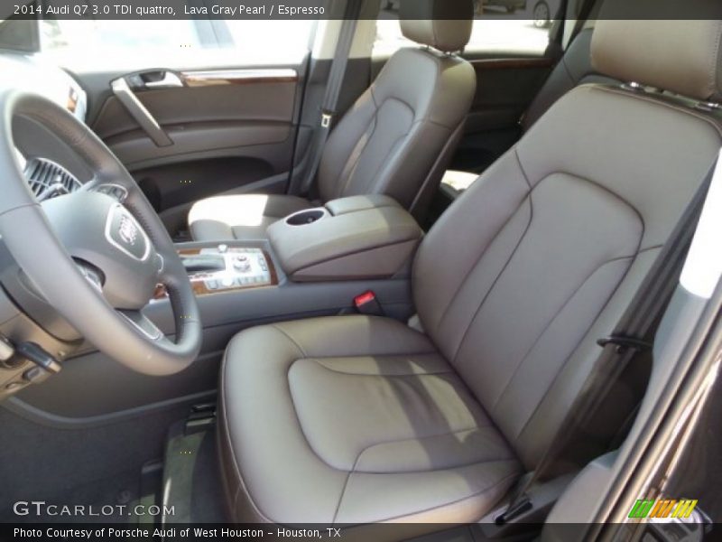 Lava Gray Pearl / Espresso 2014 Audi Q7 3.0 TDI quattro