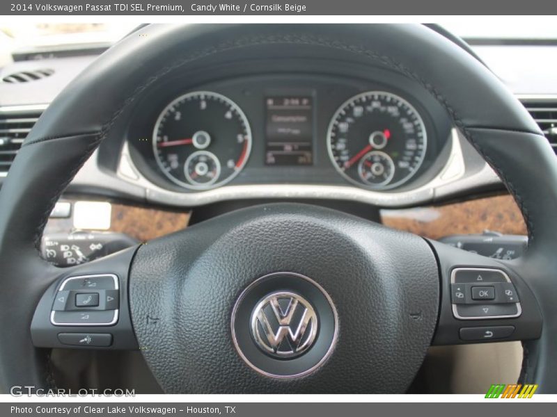 Candy White / Cornsilk Beige 2014 Volkswagen Passat TDI SEL Premium