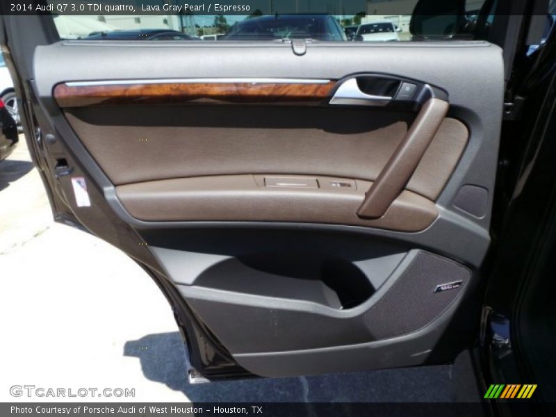 Lava Gray Pearl / Espresso 2014 Audi Q7 3.0 TDI quattro