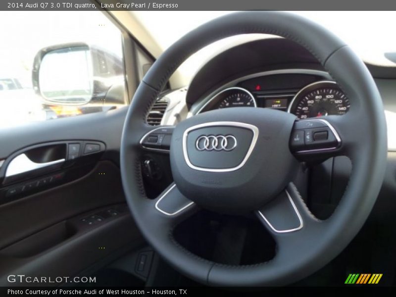 Lava Gray Pearl / Espresso 2014 Audi Q7 3.0 TDI quattro