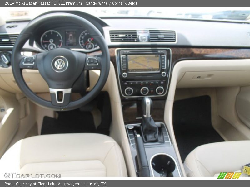 Candy White / Cornsilk Beige 2014 Volkswagen Passat TDI SEL Premium
