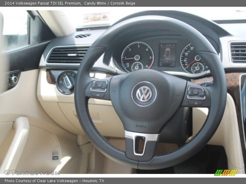 Candy White / Cornsilk Beige 2014 Volkswagen Passat TDI SEL Premium