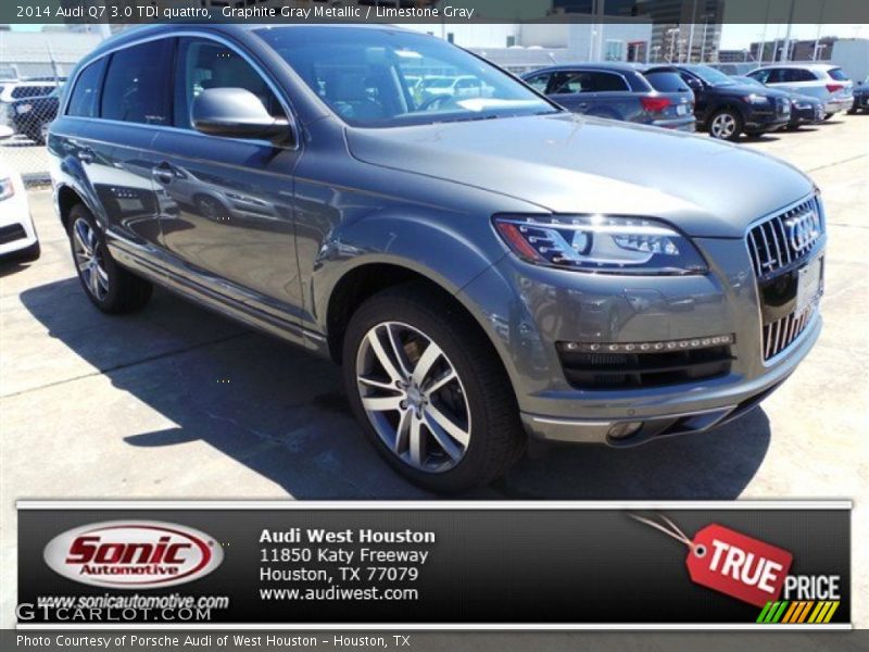 Graphite Gray Metallic / Limestone Gray 2014 Audi Q7 3.0 TDI quattro