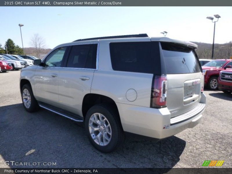 Champagne Silver Metallic / Cocoa/Dune 2015 GMC Yukon SLT 4WD