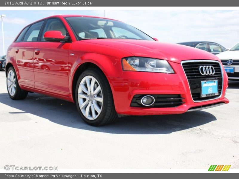 Brilliant Red / Luxor Beige 2011 Audi A3 2.0 TDI