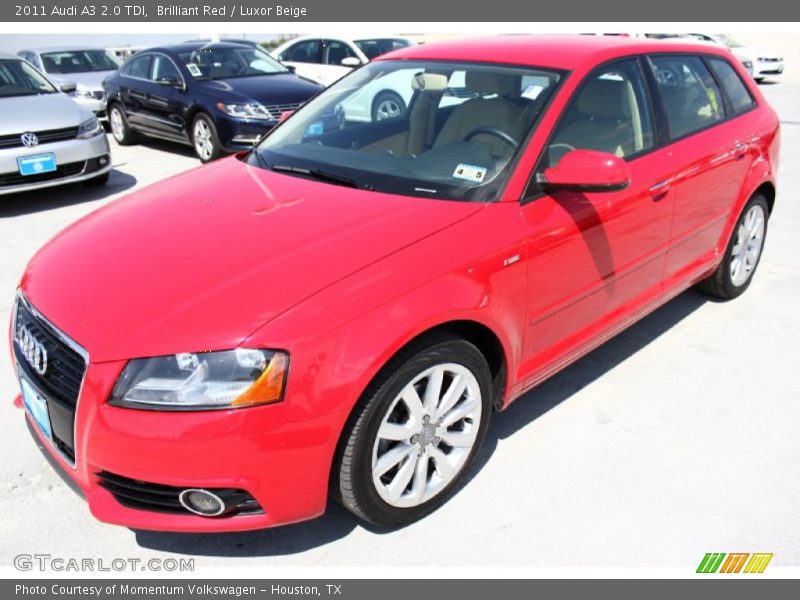 Brilliant Red / Luxor Beige 2011 Audi A3 2.0 TDI