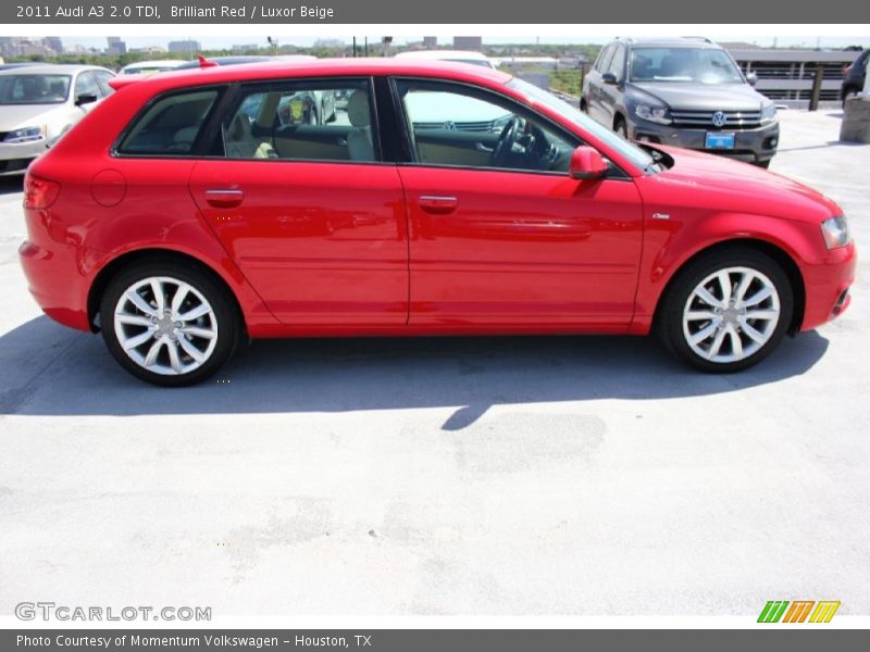 Brilliant Red / Luxor Beige 2011 Audi A3 2.0 TDI