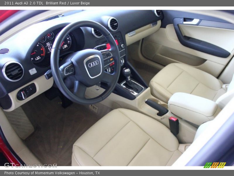 Brilliant Red / Luxor Beige 2011 Audi A3 2.0 TDI