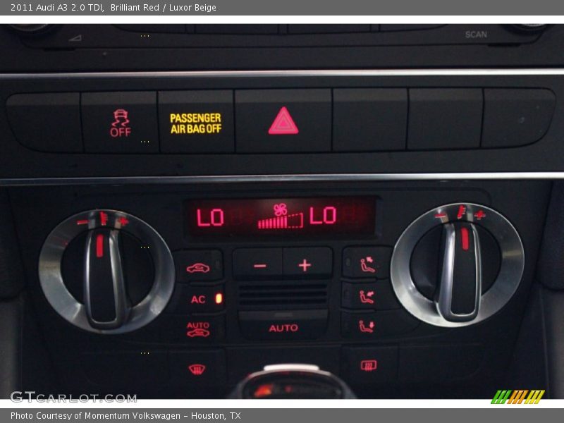 Brilliant Red / Luxor Beige 2011 Audi A3 2.0 TDI