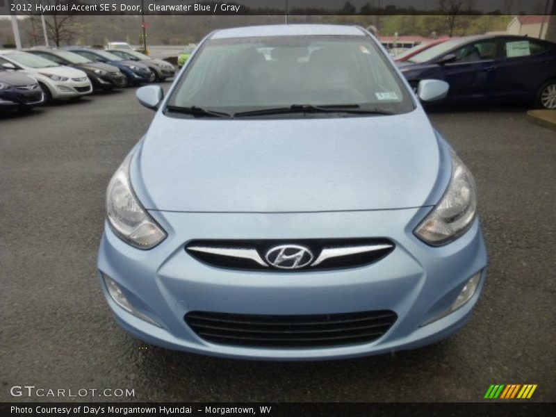 Clearwater Blue / Gray 2012 Hyundai Accent SE 5 Door