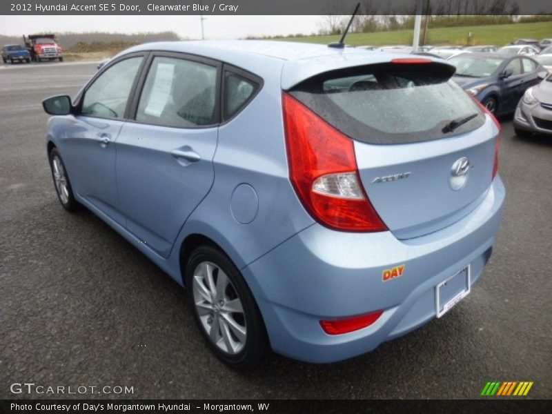 Clearwater Blue / Gray 2012 Hyundai Accent SE 5 Door