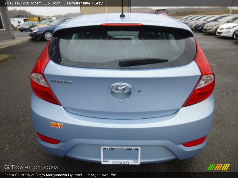 Clearwater Blue / Gray 2012 Hyundai Accent SE 5 Door