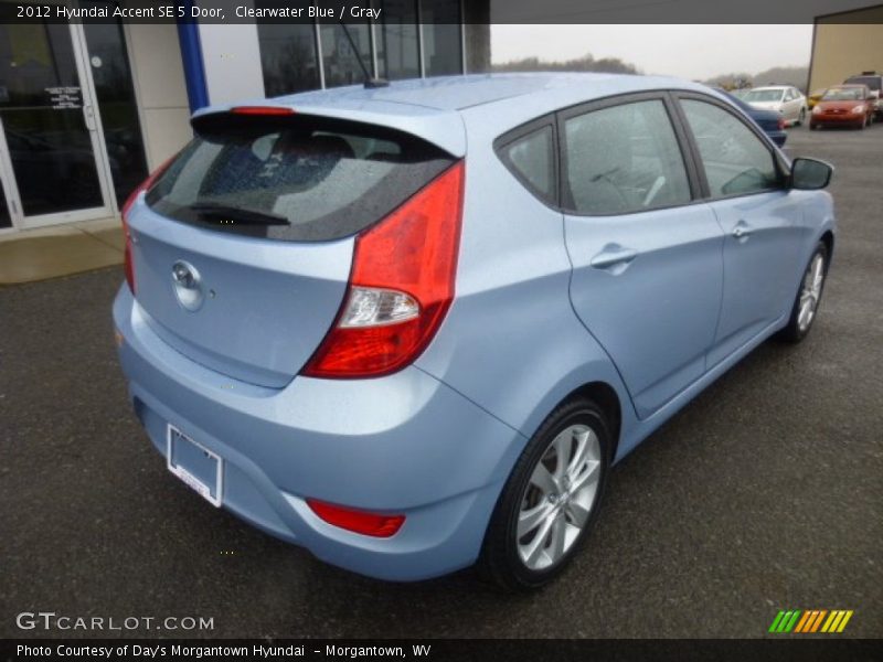 Clearwater Blue / Gray 2012 Hyundai Accent SE 5 Door