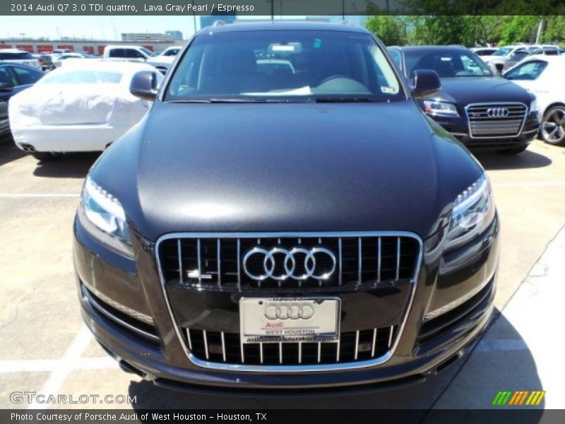 Lava Gray Pearl / Espresso 2014 Audi Q7 3.0 TDI quattro