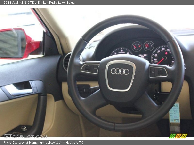 Brilliant Red / Luxor Beige 2011 Audi A3 2.0 TDI