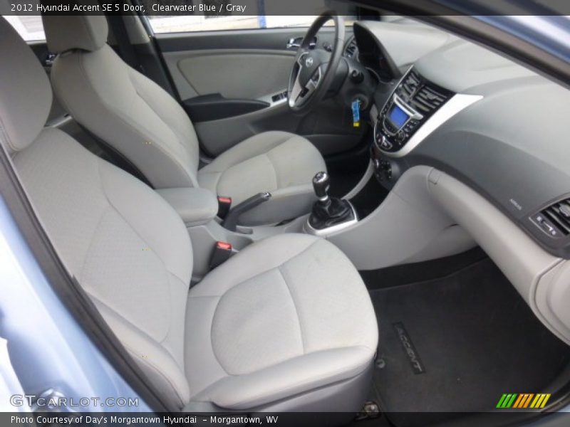 Clearwater Blue / Gray 2012 Hyundai Accent SE 5 Door