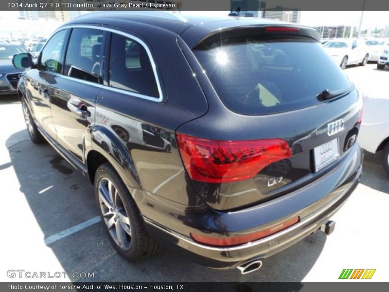 Lava Gray Pearl / Espresso 2014 Audi Q7 3.0 TDI quattro