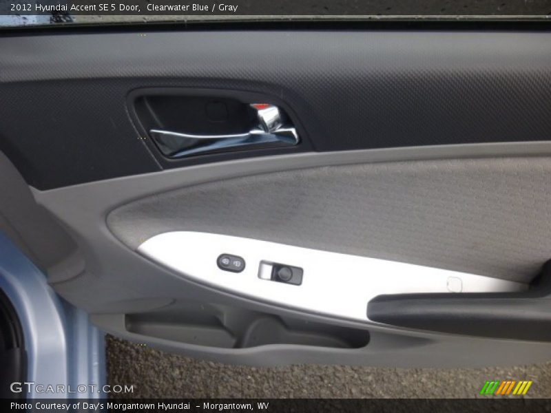 Clearwater Blue / Gray 2012 Hyundai Accent SE 5 Door