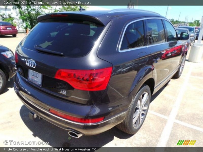Lava Gray Pearl / Espresso 2014 Audi Q7 3.0 TDI quattro