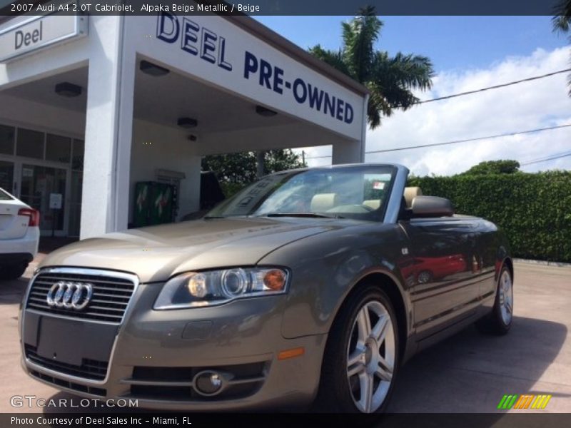 Alpaka Beige Metallic / Beige 2007 Audi A4 2.0T Cabriolet