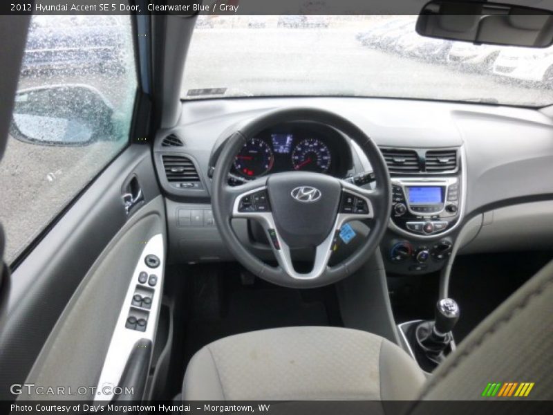 Clearwater Blue / Gray 2012 Hyundai Accent SE 5 Door