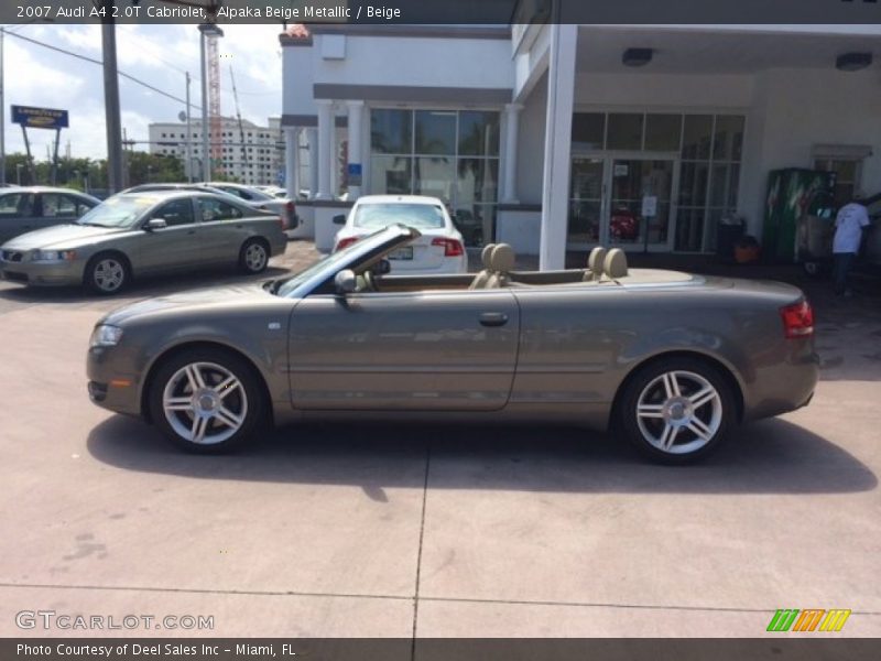 Alpaka Beige Metallic / Beige 2007 Audi A4 2.0T Cabriolet