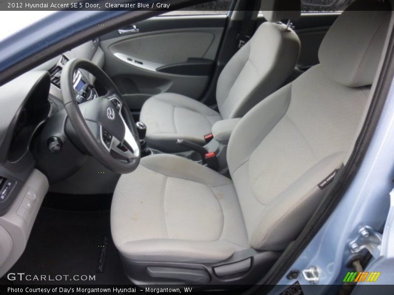 Clearwater Blue / Gray 2012 Hyundai Accent SE 5 Door